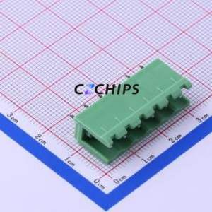 KF2EDGV-5.0-6P Plug-in Terminal Block Through hole Component (THT),P=5mm Connector Board-to-Board / Socket - Open 1x6P 5mm Green - Product Image 1