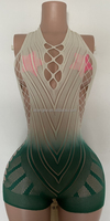 Taille unique Vêtements de danse exotiques élastiques Stripper Outfit Designer