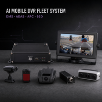 Système de gestion de flotte DVR mobile AI, système de surveillance DMS ADAS BSD par caméra, solution de sécurité pour camions lourds, fourgons et bus, étanche IP69K