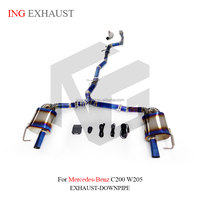 ING Nouveauté Échappement Catback en Titane à Soupapes pour Mercedes Benz Série C C200 W205 avec Soupape d'Échappement Pièces de Course