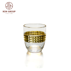 <span class=keywords><strong>Verre</strong></span> à vin sans pied en <span class=keywords><strong>verre</strong></span> trempé transparent réutilisable, prix d'usine en Chine, bordure dorée <span class=keywords><strong>rose</strong></span>, incassable, 301-400 ml - Product Image 2