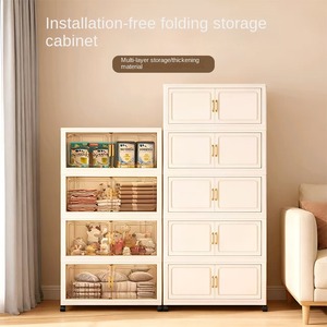 Thiết kế ZD803-1 hiện đại không lắp đặt Tủ lưu trữ gấp 1 lớp Kệ nhựa dung tích 10-20l cho đồ chơi gia dụng - Product Image 4