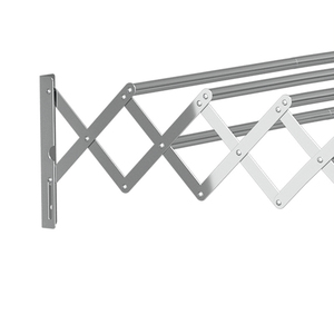 Kim loại hiện đại có thể điều chỉnh khăn Giá gấp treo tường quần áo giá đơn giản dễ dàng để cài đặt quần áo khô giá - Product Image 4