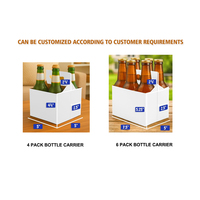 Individuelle 2er-, 4er- und 6er-Pack Flaschenträger aus Karton für Bier und Wein
