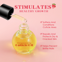 Huile pour cuticules à la grenade et aux figues, enrichie en vitamine E, pour ongles, avec logo personnalisé, huile naturelle revitalisante pour cuticules, fournie par le fabricant