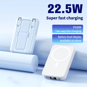 Batterie externe magnétique sans fil 15W 10000mAh PD22.5W à charge rapide, pack de batterie magnétique sécurisé avec câble - Product Image 3