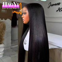 Perruque frontale sans colle 13x6 avec dentelle HD transparente, 100% cheveux humains brésiliens vierges non traités, perruques Lace Front