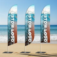 Drapeau de plume pour la publicité extérieure drapeau de plage de qualité haute qualité imprimé personnalisé 3M cadeaux sport Polyester impression numérique