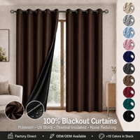Rideaux occultants perforés à œillets, couleur unie, en polyester, personnalisables, 52x84 pouces, pour chambre et salon, basse hauteur