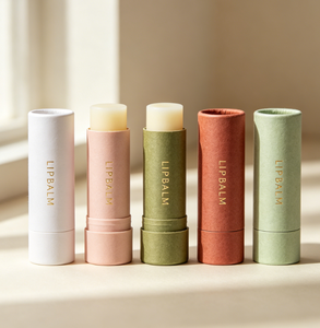Custom Biodegradable Recyclable Cardboard Lip Balm Tube with Magnet Closure Wholesale Round Kraft Paper Packaging <b>Container</b> - Product Image 1