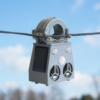 Répulsif intelligent à ultrasons pour oiseaux, alimenté par énergie solaire, en ABS, étanche, écologique, avec technologie sonore et lumineuse, durée de vie 3-5 ans