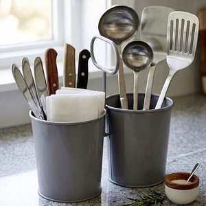 Porta Cubiertos Metálico, Organizador de Almacenamiento para Tenedores y Cucharas, Estilo Minimalista para Cocina, Tipo Vertical - Product Image 4