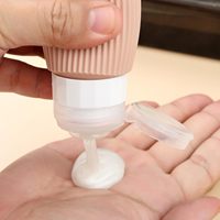 Ensemble de flacons de voyage classiques réutilisables en silicone de 90 ml, anti-poussière et durables, pour lotion de douche et crème, pour l'extérieur