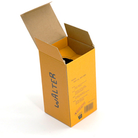 Caja de Embalaje de Papel Kraft Amarillo Personalizada Impresa para Botella de Whisky de Malta Individual de 500 ml