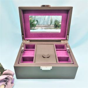 Custom Logo PU Leather Small Travel <b>Jewelry</b> <b>Box</b> Organizer <b>Velvet</b> Jewellery Storage Case for Ring Earring Necklace Gift Packaging - Product Image 6