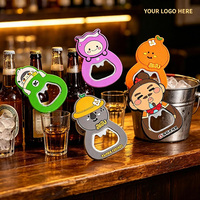Décapsuleur de bouteille de bière en PVC 3D personnalisé avec logo, décapsuleurs fantaisie mignons en forme d'animaux, vente en gros, cadeau pour bar et fête, tridimensionnel