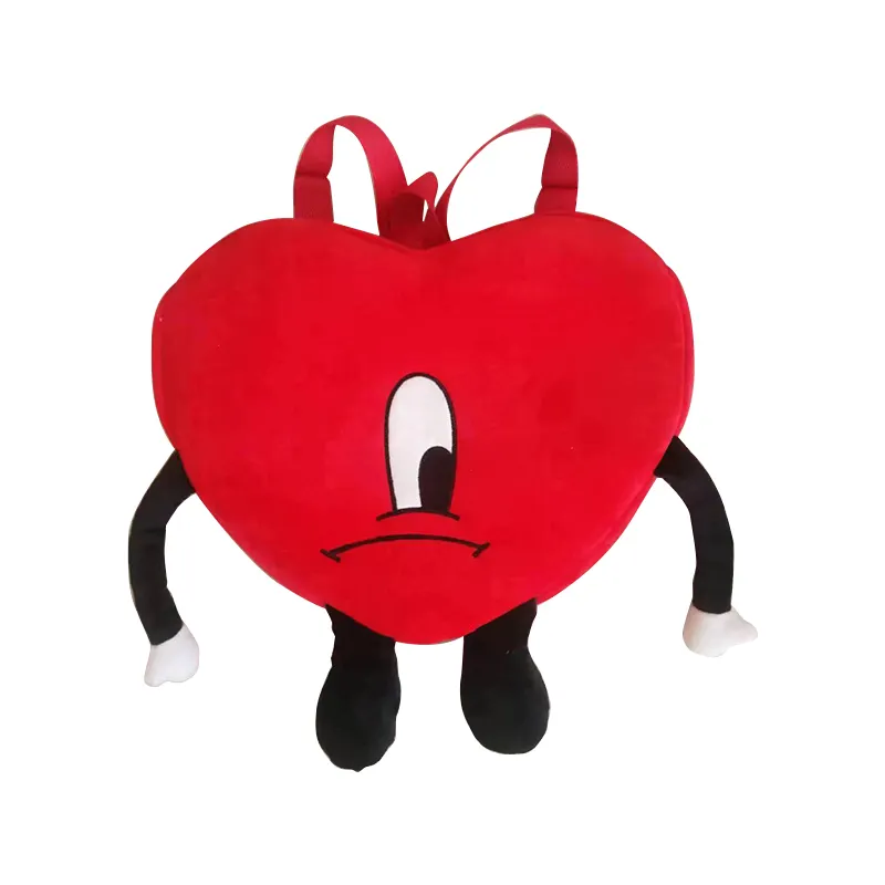 New STOCK High Quality heart Plush Un Verano Sin Ti toy Doll karol g plushie Stuffed Bad Bunny Backpack Bag