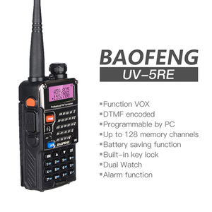 Radio Baofeng Original Personalizada UV-5RE UV5RE CB FM con Certificación CE FCC, 5W, 128 Canales, VHF UHF, Walkie Talkie <span class=keywords><strong>de</strong></span> Doble Banda para <span class=keywords><strong>Caza</strong></span> - Product Image 3