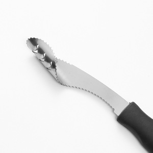 Décortiqueur de poivrons en acier inoxydable avec poignée en plastique et lame dentelée – Outil de préparation pour piments et jalapeños - Product Image 2