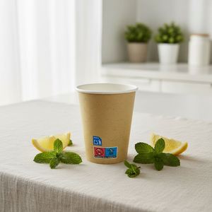 Gobelets en carton jetables personnalisables, durables et compostables à paroi simple pour café, thé, eau à emporter - Product Image 5