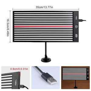 Panneau de détection de bosses en plastique avec LED, réflecteur lumineux et ligne 3M pour la réparation de bosses de voiture, noir - Product Image 2