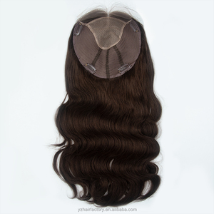 Topper de encaje con base de piel, cabello europeo virgen 9x9'' con cutícula alineada, al por mayor, 12A, con base de seda, extensiones de cabello humano, toppers de cabello - Product Image 5