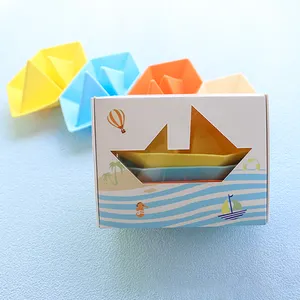 PAISEN set di giocattoli da bagno per barche in quattro pezzi in Silicone educativo ecologico per bambini