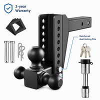 Support triple à billes en acier au carbone robuste, hauteur de levée 8 pouces, capacité de charge 16500 LBS GTW, pour attelage de remorquage de caravane, camping-car et remorque, avec récepteur de 2 pouces