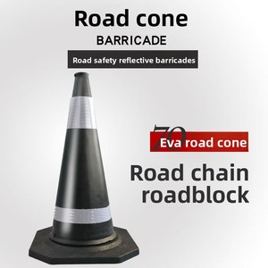 Cônes de sécurité routière pour <span class=keywords><strong>parking</strong></span> Qianhao pour emplacement de stationnement - Blanc Rouge Noir Caoutchouc 70cm Poignée supérieure <span class=keywords><strong>Anneau</strong></span> Garantie 1 an - Product Image 4