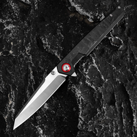 Vente en gros D2 couteau de poche pliable Tanto Blade Edc couteau de poche d'autodéfense avec manche en fibre de carbone