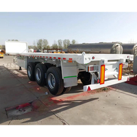 Semi-remorque porte-conteneurs latérale en acier avec pneus 12R22.5, camions semi-remorques 30 pieds, Rimorchio Contenitore 40 pieds, semi-remorque plateau