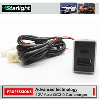 Adaptateur de chargeur rapide universel pour voiture, prise USB double port Type C PD & QC3.0, 12V/24V pour Corolla et tous les véhicules