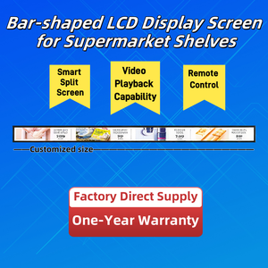 SKYSEEN Wholesale Manufacture Supermarket Display Cabinet <strong>Screen</strong> Strip LCD Store <strong>Shelf</strong> Stretch Full Color Digital Display Moq1 - Product Image 3