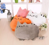 2023 créatif décoration de la maison canapé coussin Meow étoile oreiller grand visage chat coussin dessin animé biscuit chat oreiller doux chat oreiller
