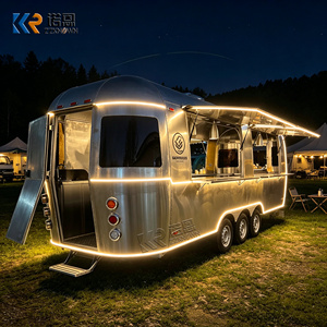 Remorque <span class=keywords><strong>de</strong></span> restauration mobile <span class=keywords><strong>de</strong></span> luxe rétro en acier inoxydable, idéale pour burgers, café, pizza, glaces et autres plats <span class=keywords><strong>de</strong></span> rue - Product Image 3