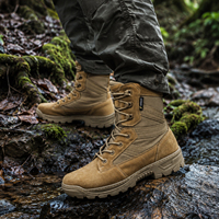 Bottes tactiques COATS Thread, bottes de combat en Cordura, coutures autour de la semelle extérieure, semelle en caoutchouc noir discret, chaussures de service