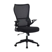 Chaise de bureau pour manager - Conception confortable en maille avec structure en fer inclinable pour une utilisation prolongée sur ordinateur et pour les pauses déjeuner
