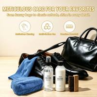 Kit de Nettoyage et Entretien du Cuir en Gros 250ml – Spray Nettoyant et Conditionneur avec Brosses et Chiffon Microfibre pour Sièges de Voiture, Canapés, Sacs et Chaussures