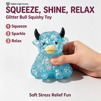 Nouveau Jouet Squishy Vache des Highlands à Grandes Cornes Mignonne en Sucre de Malt, à Remontée Lente, Jouet Anti-stress à Presser, Très Vendu, Jouet Promotionnel