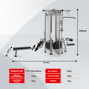 Équipement de fitness commercial multi-stations 4 postes avec poulie latérale pour entraînement musculaire, construction en acier Lw-j62 4 - Product Image 4