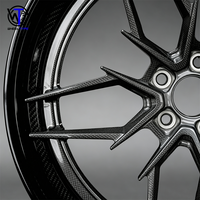 Jantes en fibre de carbone Wheeltype, finition noire légère, 20X8.5/9/9.5/11 21X9/11.5J, 20 et 21 pouces, concaves profondes, forgées, pour voitures de course