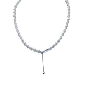 Collar de Perlas de Agua Dulce Naturales de Zhuji, 3-5 mm, Redondas, Casi Impecables, Tamaño Ajustable con Cierre de Plata - Product Image 5