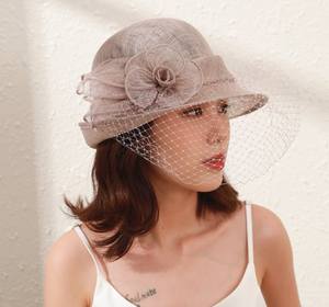 Nuevo Sombrero de Moda para Fiesta, Iglesia, o Eventos Formales para Mujer, Modelo KT-1622, Liso, Teñido, con Bordado 3D, Ideal para Pesca Deportiva - Product Image 3