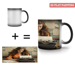 Frosted Black 11oz <b>Ceramic</b> <b>Mug</b> Heat Color Changing Magic Cup Novelty Gift For Best Friend Birthday - Product Image 4