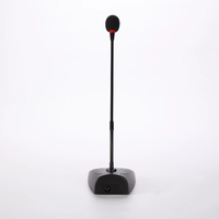 Microphone à condensateur filaire col de cygne KC-026D, réponse en fréquence 60Hz-18KHz, sensibilité -45dB, bonnette anti-vent en mousse, connecteur XLR pour