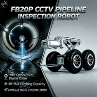 Caméra PTZ HD robotisée FB20P FORBEST haute performance, étanche IP68, à 6 roues motrices, pour l'inspection des canalisations municipales