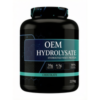 Protéine de lactosérum hydrolysée en poudre 2270g avec BCAA, marque privée personnalisée, complément de musculation pour adultes, directement de l'usine OEM
