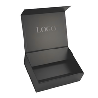 Boîte d'emballage en carton noir personnalisée avec aimant rigide, boîte cadeau de luxe avec fermeture magnétique, logo personnalisé en relief, recyclable