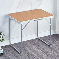 Table de camping pliante portable, table carrée simple pour l'extérieur, petite table domestique pour pique-nique, marché, ou ordinateur portable
