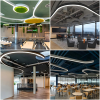 Profil LED courbé en aluminium sur mesure avec diffuseur pour décorations intérieures